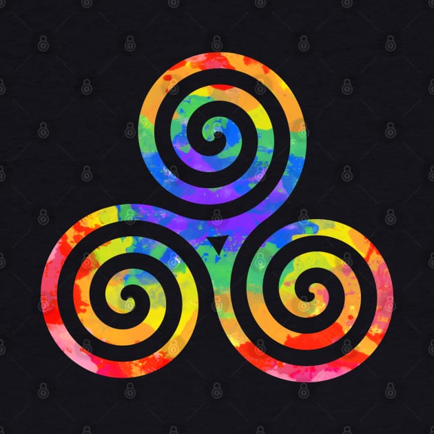 Tie dye Celtic Swirls by madeinchorley